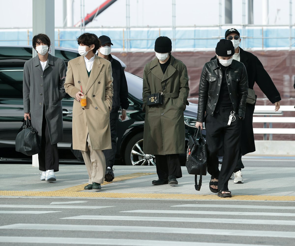 INCHEON, SOUTH KOREA - NOVEMBER 17: Boy band BTS is seen at Incheon International Airport on Novembe...