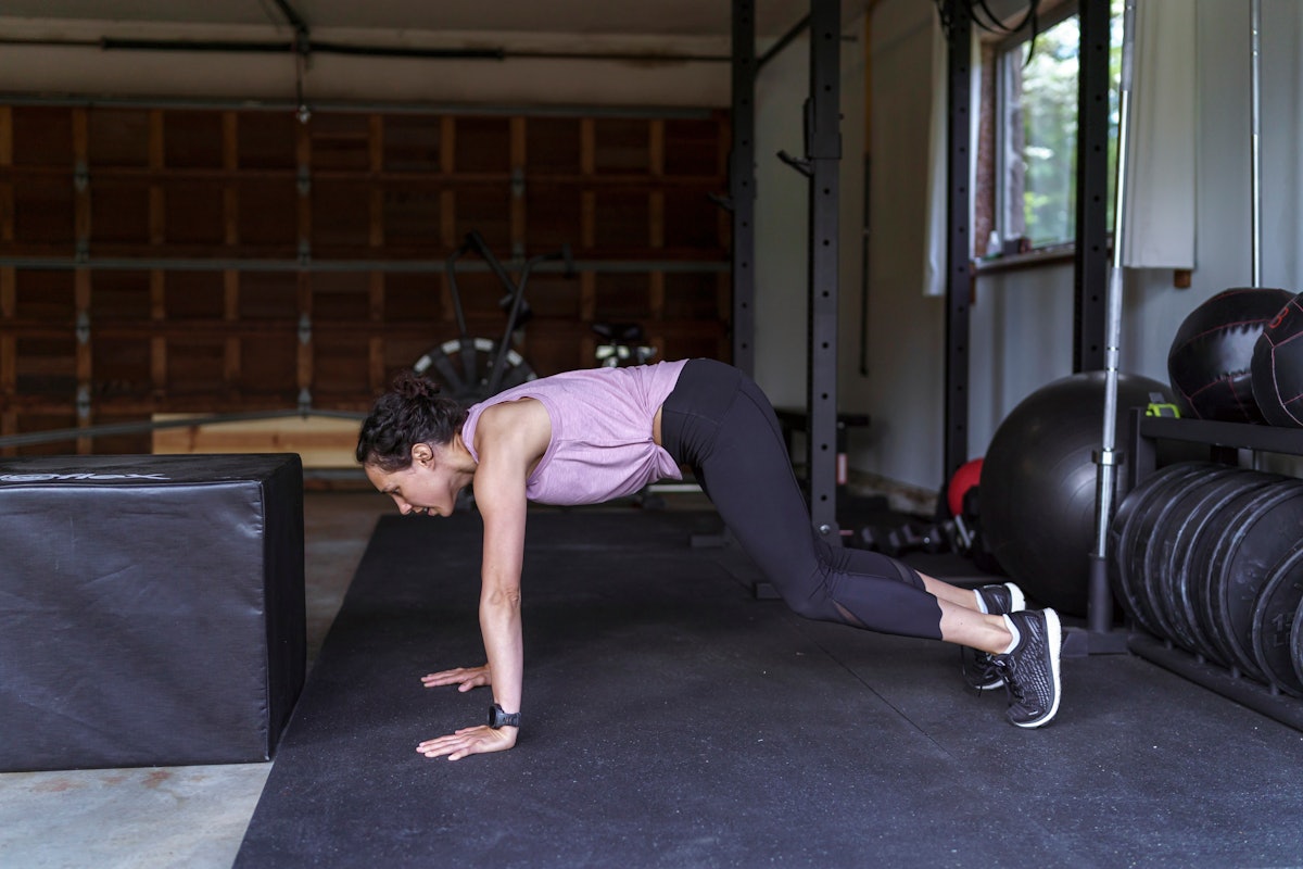 Boost your heart rate with a Tabata workout that includes mountain climbers and burpees.
