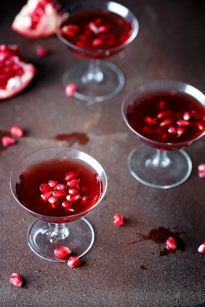 Spiked pomegranate punch