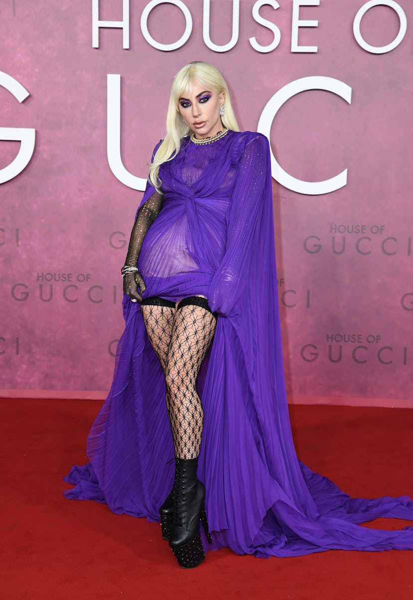 LONDON, ENGLAND - NOVEMBER 09:  Lady Gaga attends the UK Premiere Of "House of Gucci" at Odeon Luxe ...