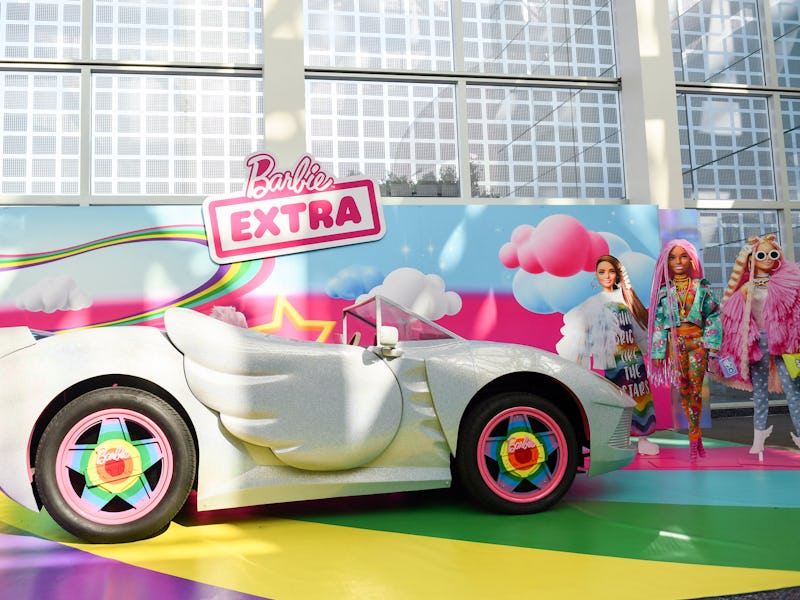 The Mattel Inc. Barbie Extra car, a full-size functional model of the toy car of the same name, is u...