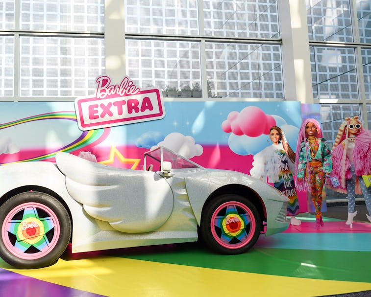 The Mattel Inc. Barbie Extra car, a full-size functional model of the toy car of the same name, is u...