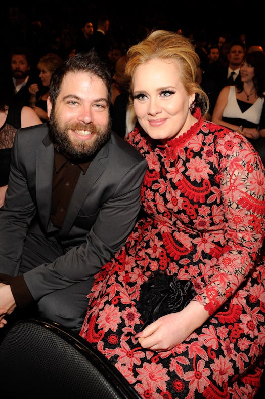 LOS ANGELES, CA - FEBRUARY 10:  Adele (R) and Simon Konecki attend the 55th Annual GRAMMY Awards at ...