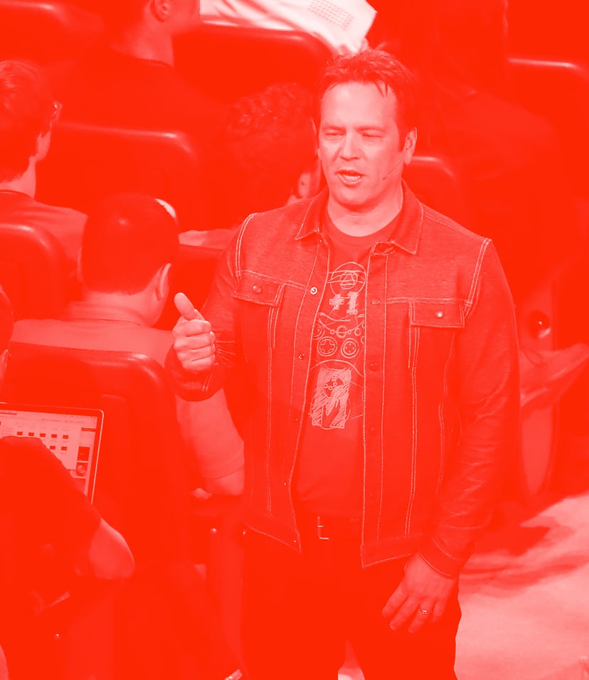 LOS ANGELES, CA - JUNE 10: Phil Spencer, Executive President of Gaming at Microsoft, speaks during ...