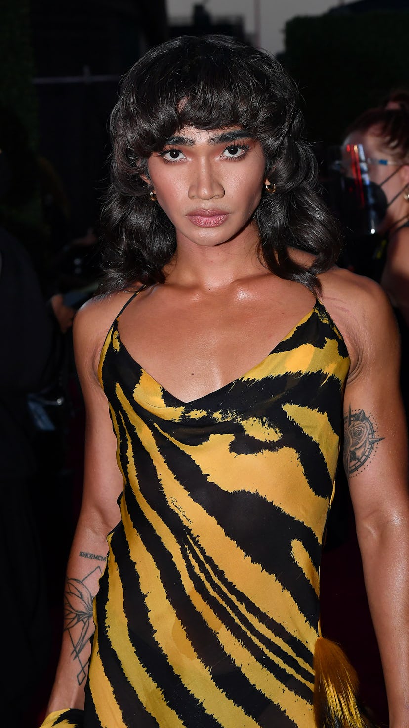 Bretman Rock with bronzy makeup at the 2021 MTV Video Music Awards.