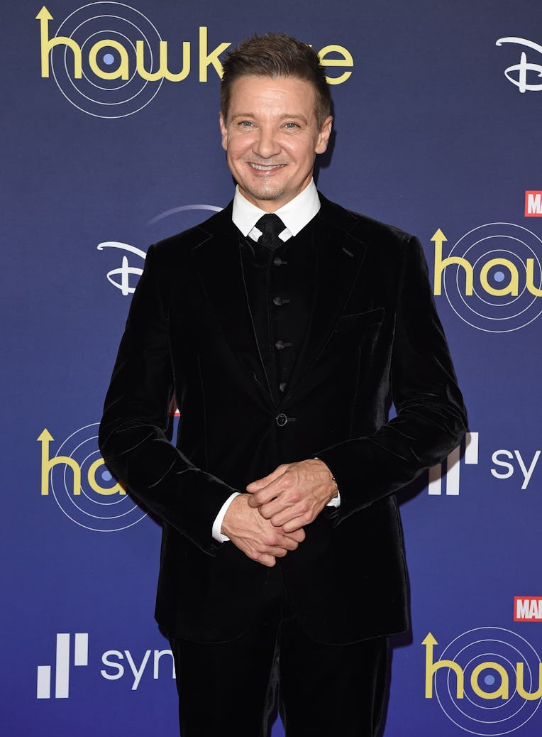 LOS ANGELES, CALIFORNIA - NOVEMBER 17: Jeremy Renner attends Marvel Studios' Los Angeles Premiere of...