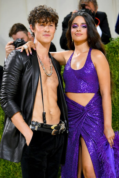 NEW YORK, NEW YORK - SEPTEMBER 13: Shawn Mendes and Camila Cabello attend The 2021 Met Gala Celebra...