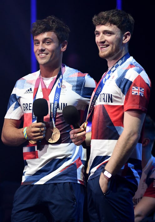 LONDON, ENGLAND - AUGUST 15: Tom Daley and Matty Lee during The National Lottery's Team GB homecomin...