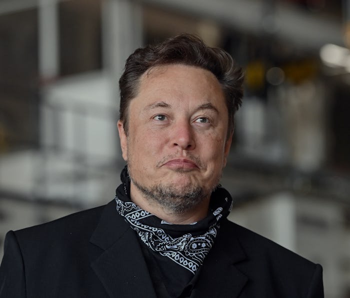 13 August 2021, Brandenburg, Grünheide: Elon Musk, Tesla CEO, stands in the foundry of the Tesla Gig...