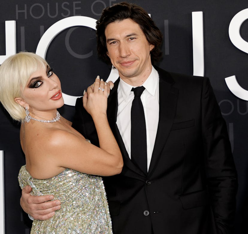 Lady Gaga and Adam Driver at 'House of Gucci' Los Angeles premiere.