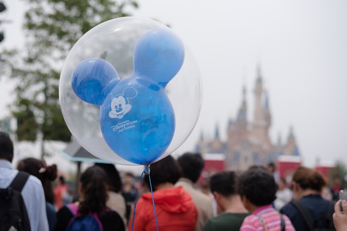 Shanghai, China - June 7, 2016: Detail of Mickey Mouse shaped ballon of Shanghai Disney Resort in Sh...