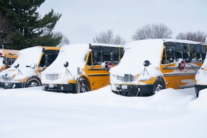 As school buses are snowed in, kids may still be required to do remote learning on snow days. 