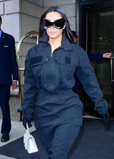 Kim Kardashian is seen on November 2, 2021 in New York City