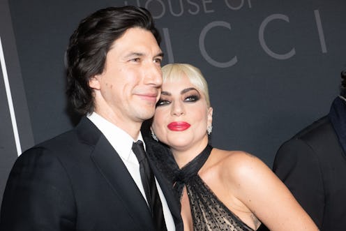 NEW YORK, NEW YORK - NOVEMBER 16: Adam Driver and Lady Gaga attend the "House Of Gucci" New York Pre...