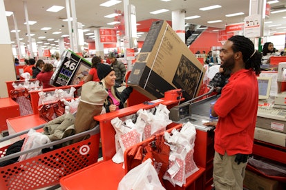 Shoppers fill a Target Store on Black Friday in Chicago, November 25, 2011.  (Photo by John Gress/Co...