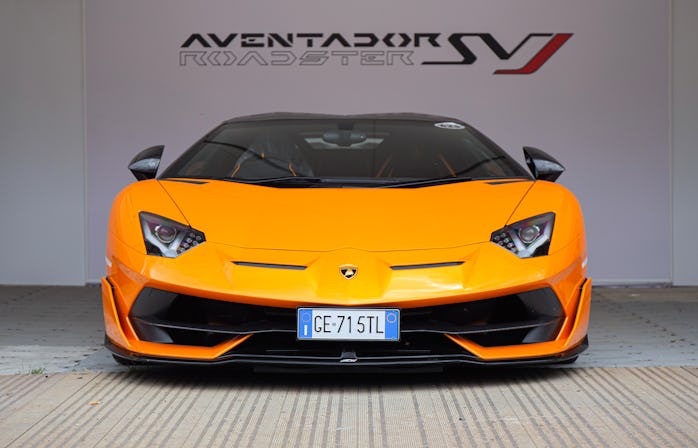 CHICHESTER, UNITED KINDOM - JULY 8: The Lamborghini Aventador SVJ seen at Goodwood Festival of Speed...