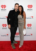 "Bachelorette" alums Zac Clark and Tayshia Adams, who just announced their breakup, attend the 2021 ...