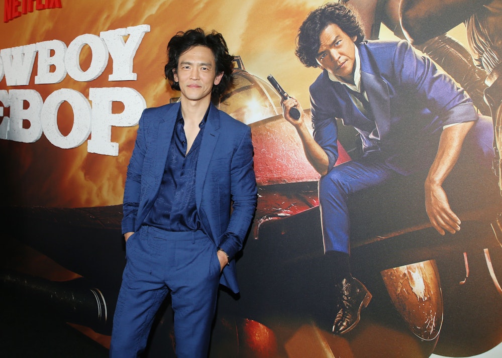 LOS ANGELES, CALIFORNIA - NOVEMBER 11: John Cho attends Netflix's "Cowboy Bebop" Premiere at Goya St...