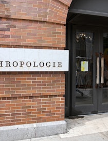 NEW YORK, NEW YORK - MAY 19: Anthropologie is closed during the COVID-19 pandemic on May 19, 2020 in...