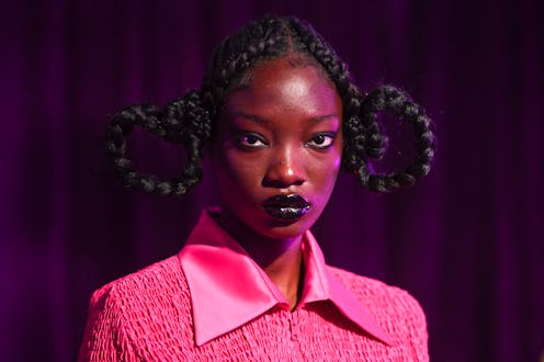 LONDON, ENGLAND - SEPTEMBER 18: A model poses during the FEBEN presentation at the TikTok Creation S...