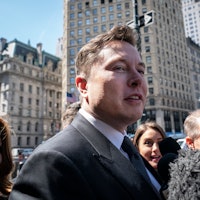 NEW YORK, NY - APRIL 4: Tesla CEO Elon Musk arrives at federal court, April 4, 2019 in New York City...