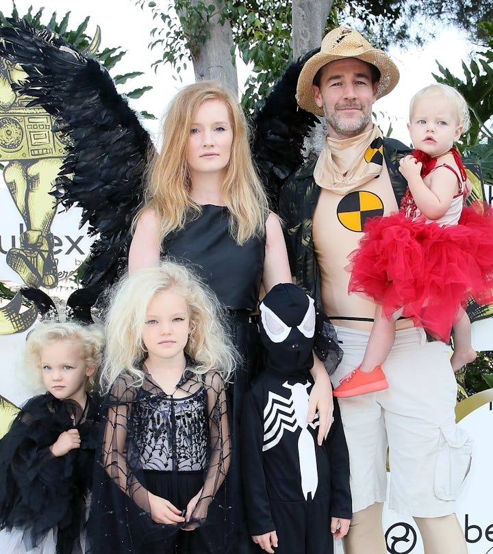 HOLLYWOOD, CA - OCTOBER 28:  Actor James Van Der Beek, wife Kimberly Brook and children attend the C...