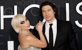 LOS ANGELES, CALIFORNIA - NOVEMBER 18: Lady Gaga and Adam Driver attend the Los Angeles Premiere Of ...