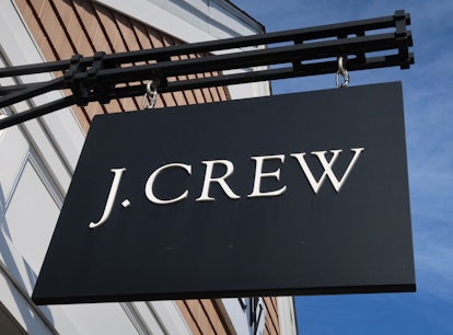 CENTRAL VALLEY, NY - NOVEMBER 24: A J. Crew sign hangs in front of their store at the Woodbury Commo...