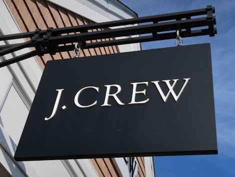 CENTRAL VALLEY, NY - NOVEMBER 24: A J. Crew sign hangs in front of their store at the Woodbury Commo...