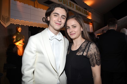 HOLLYWOOD, CA - MARCH 04:  Timothee Chalamet (L) and Pauline Chalamet attend the 90th Annual Academy...