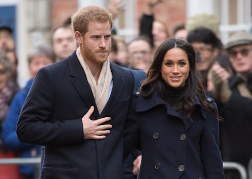 Prince Harry and Meghan Markle on a walk about at Nottingham Contemporary