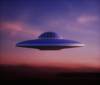 Unidentified flying object (UFO), illustration.