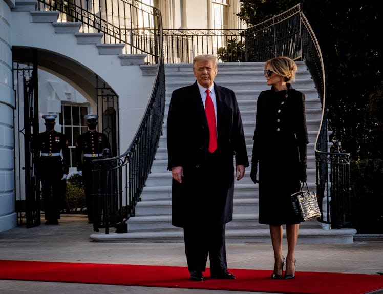 WASHINGTON, DC - January 20: 
President Donald Trump, left, and First Lady Melania Trump depart the ...