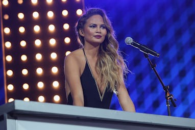 NEW YORK, NY - JULY 13: Chrissy Teigen speaks onstage during the Lip Sync Battle LIVE At SummerStag...