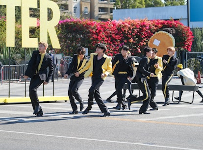 BTS performed a crosswalk concert in Los Angeles for James Corden's 'Late, Late Show.'