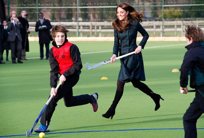 Kate Middleton wore plaid.