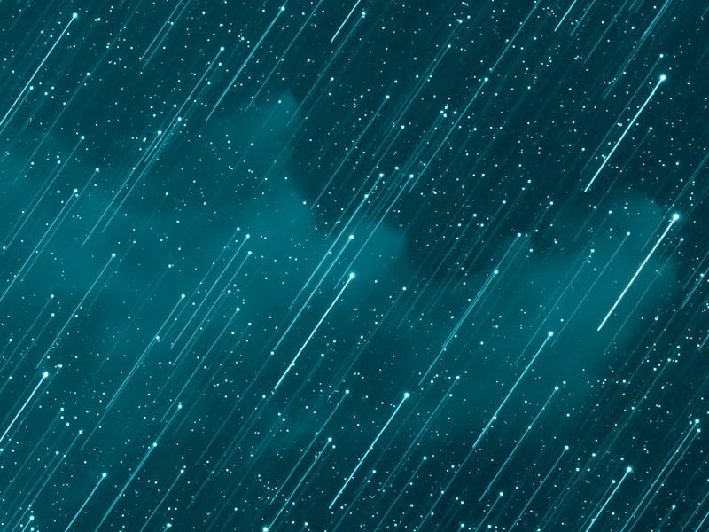 Full frame shot of star trail abstract futuristic background in blue tones