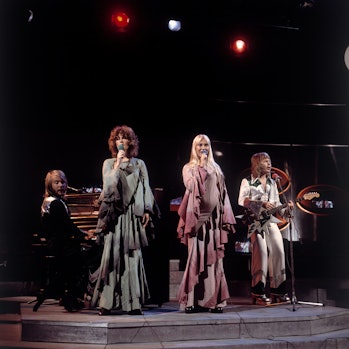 ABBA (Agnetha Fältskog, Anni-Frid Lyngstad, Björn Ulvaeus, Benny Andersson), Schwedische Pop-Gruppe,...