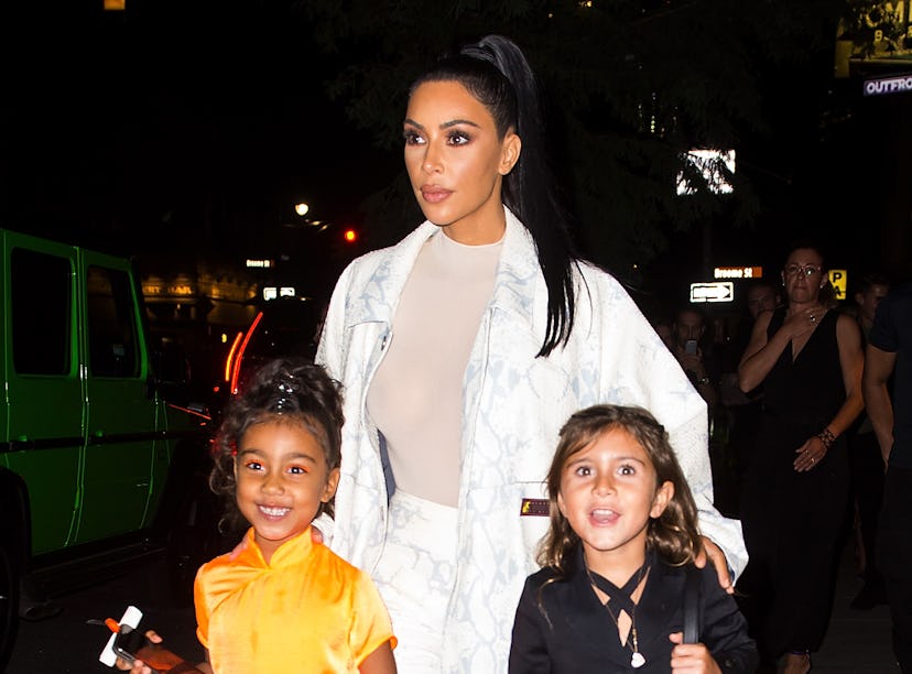 Kim Kardashian with daughter North West and niece Penelope Disick, who collaborated on a cute TikTok...