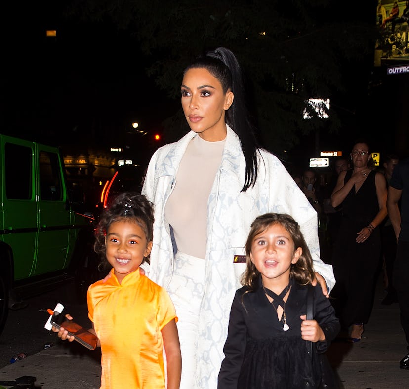 Kim Kardashian with daughter North West and niece Penelope Disick, who collaborated on a cute TikTok...