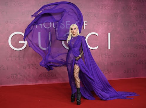 Lady Gaga arrives on the red carpet for the UK Premiere Of "House of Gucci"