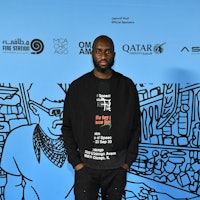 DOHA, QATAR - NOVEMBER 04: Virgil Abloh attends the opening of his exhibition “Figures of Speech” on...