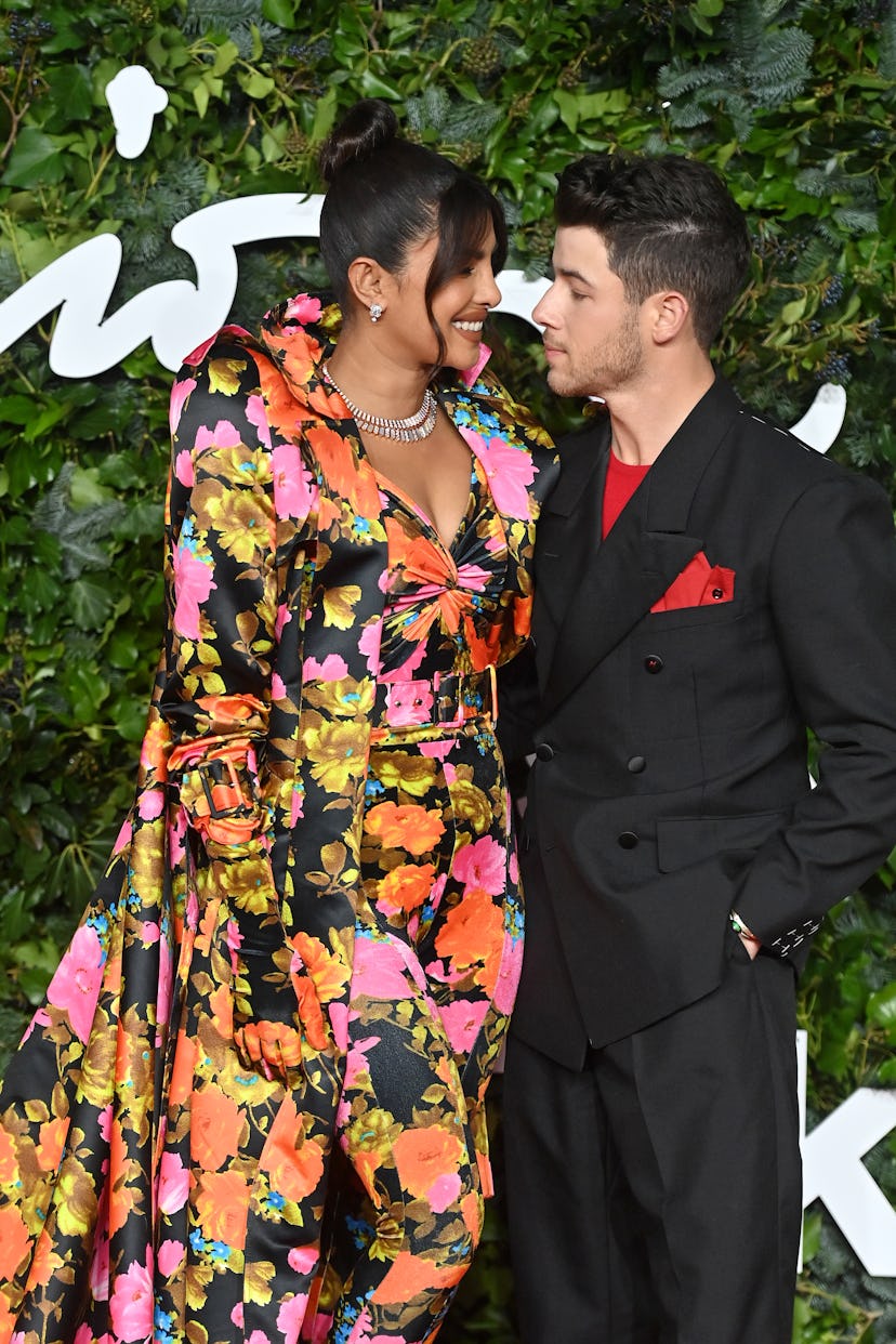 Priyanka Chopra and Nick Jonas attend The Fashion Awards 2021