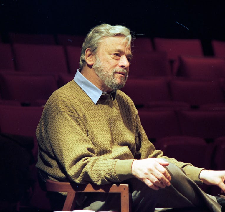 View of American composer and lyricist Stephen Sondheim onstage during an event at the Fairchild The...