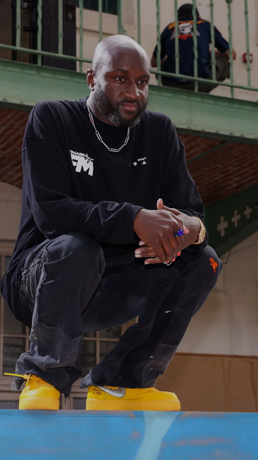 PARIS, FRANCE - JULY 04:Creative Director Virgil Abloh poses after the Off-White Fall/Winter 2021/20...