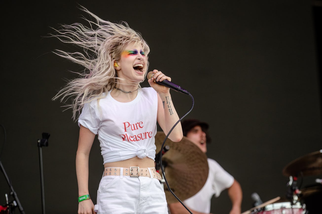 MANCHESTER, TN - JUNE 08: Hayley Williams of Paramore performs at the Bonnaroo Music & Arts Festiva...