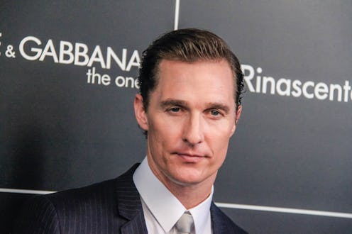 American actor Matthew McConaughey in Rinascente in Piazza Duomo to promote Dolce & Gabbana's The On...