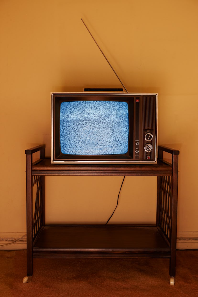 Retro television with static