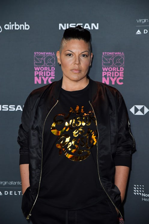 Singer and actor Sara Ramirez arrives for the opening ceremony of WorldPride 2019 at Barclays Center...