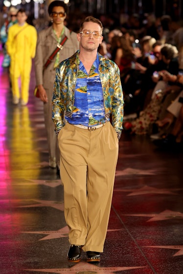 Macaulay Culkin walks the runway for Gucci Love Parade 